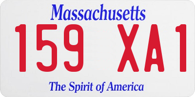 MA license plate 159XA1