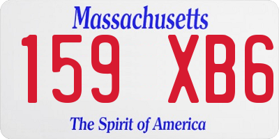 MA license plate 159XB6