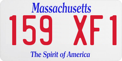 MA license plate 159XF1