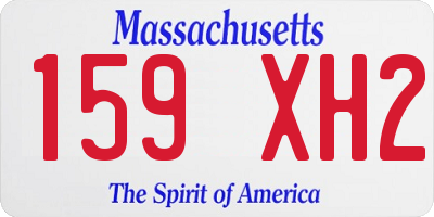 MA license plate 159XH2