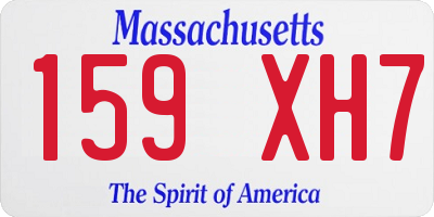 MA license plate 159XH7