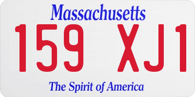 MA license plate 159XJ1