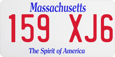 MA license plate 159XJ6