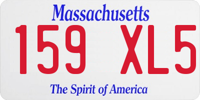MA license plate 159XL5