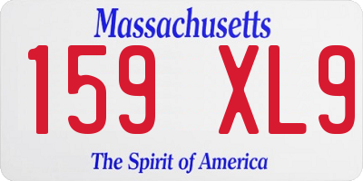 MA license plate 159XL9