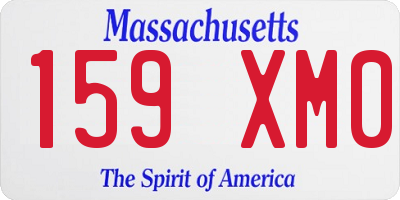 MA license plate 159XM0
