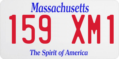 MA license plate 159XM1