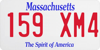 MA license plate 159XM4