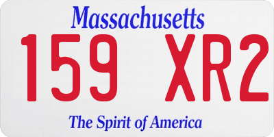 MA license plate 159XR2