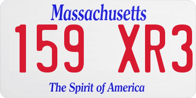 MA license plate 159XR3