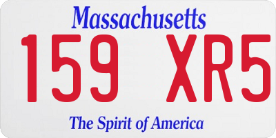 MA license plate 159XR5