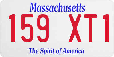 MA license plate 159XT1