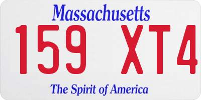 MA license plate 159XT4