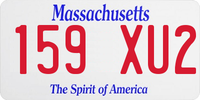 MA license plate 159XU2