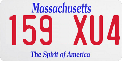 MA license plate 159XU4