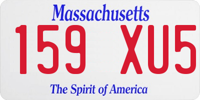 MA license plate 159XU5