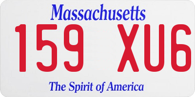 MA license plate 159XU6