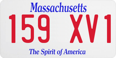 MA license plate 159XV1