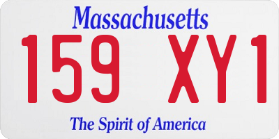 MA license plate 159XY1