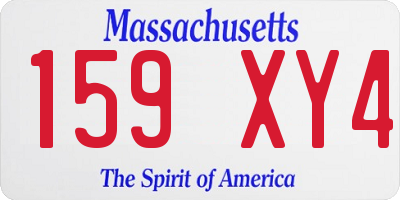 MA license plate 159XY4