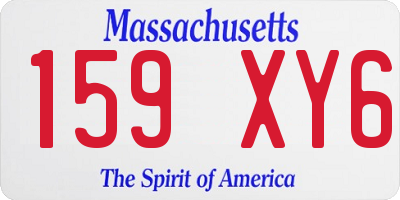 MA license plate 159XY6