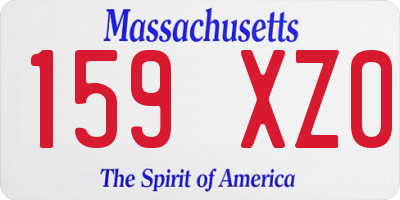 MA license plate 159XZ0