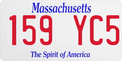 MA license plate 159YC5