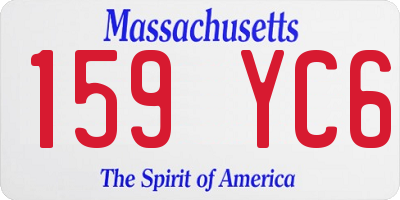 MA license plate 159YC6