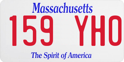 MA license plate 159YH0