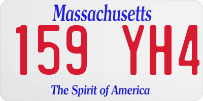 MA license plate 159YH4