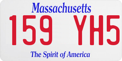 MA license plate 159YH5