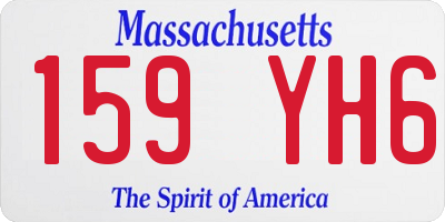 MA license plate 159YH6