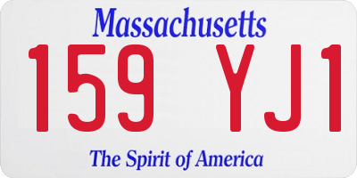 MA license plate 159YJ1
