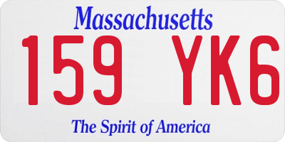 MA license plate 159YK6
