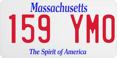 MA license plate 159YM0