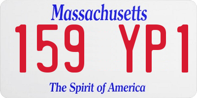 MA license plate 159YP1