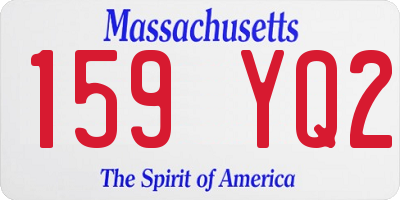 MA license plate 159YQ2