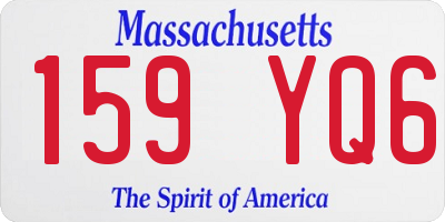 MA license plate 159YQ6
