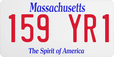 MA license plate 159YR1