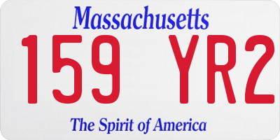 MA license plate 159YR2
