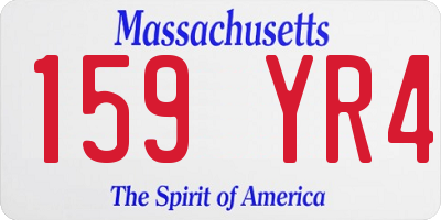 MA license plate 159YR4