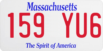 MA license plate 159YU6