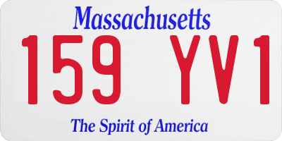 MA license plate 159YV1