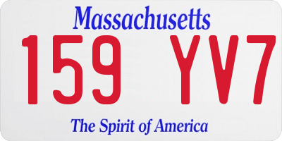 MA license plate 159YV7