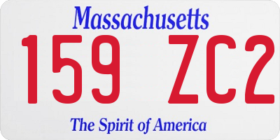 MA license plate 159ZC2