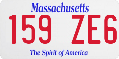 MA license plate 159ZE6