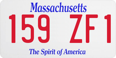 MA license plate 159ZF1