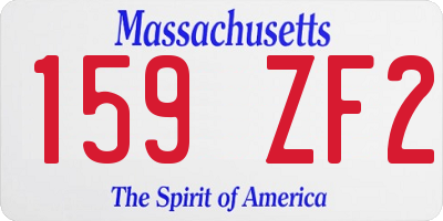 MA license plate 159ZF2