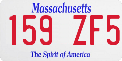 MA license plate 159ZF5