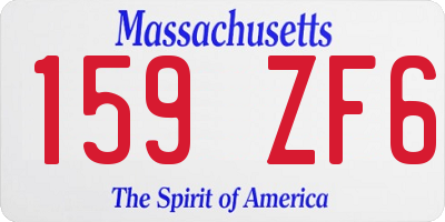 MA license plate 159ZF6